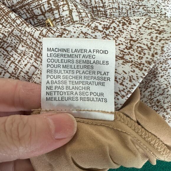 Jamie Sadock Skort Size 4 Brown White Textured Pattern Golf Skirt Shorts Lined - Picture 9 of 11